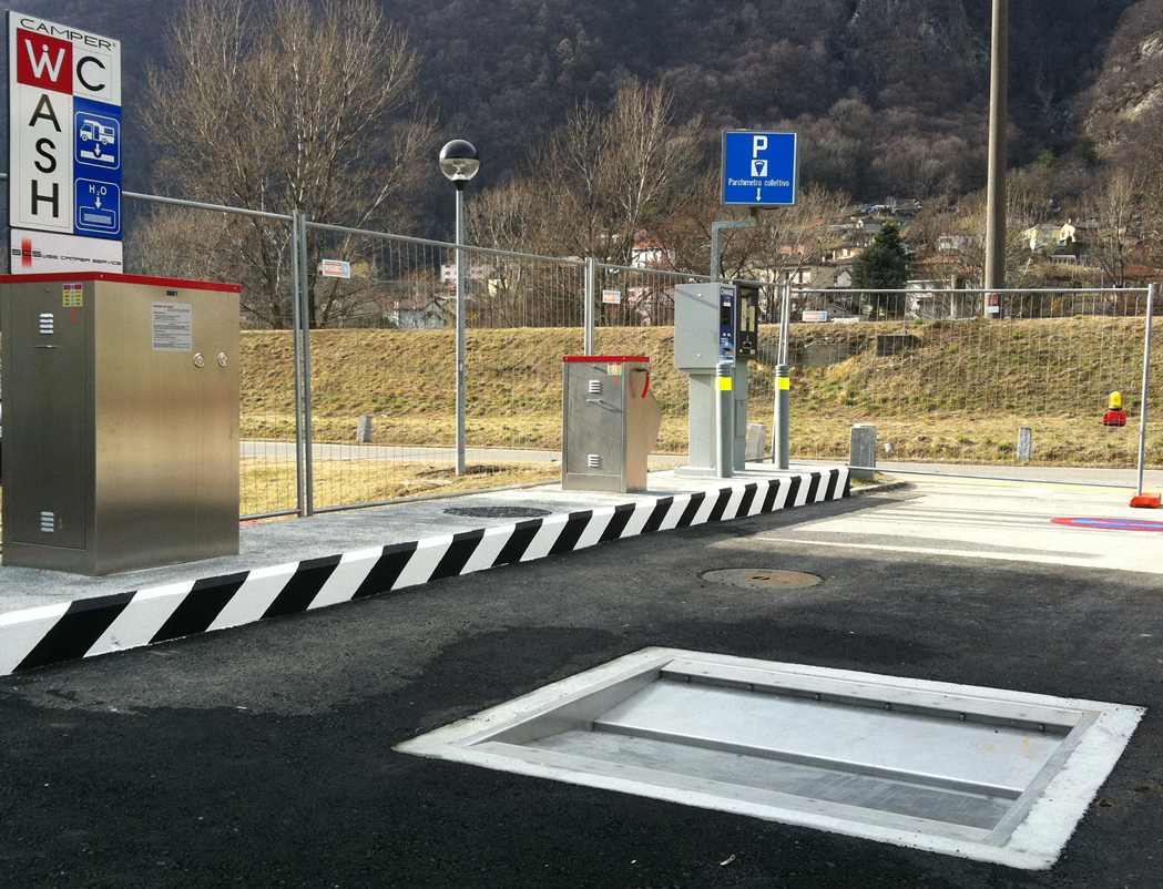Camper Wc Wash Area sosta Bellinzona